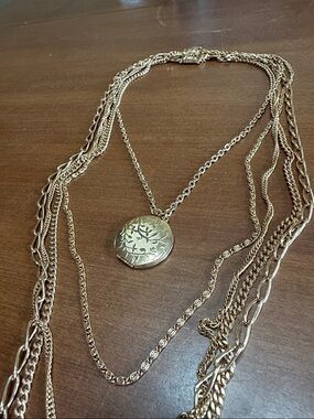 Vintage Citation Multi-Layer Pendant Necklace with Locket